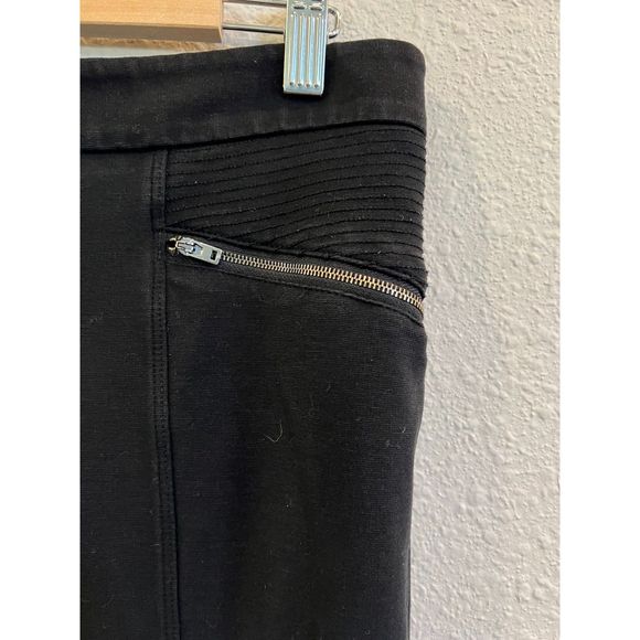Athleta Black Ponte Moto 2.0 Pant Stretch Legging Pants Size 8 a234 - Picture 3 of 4